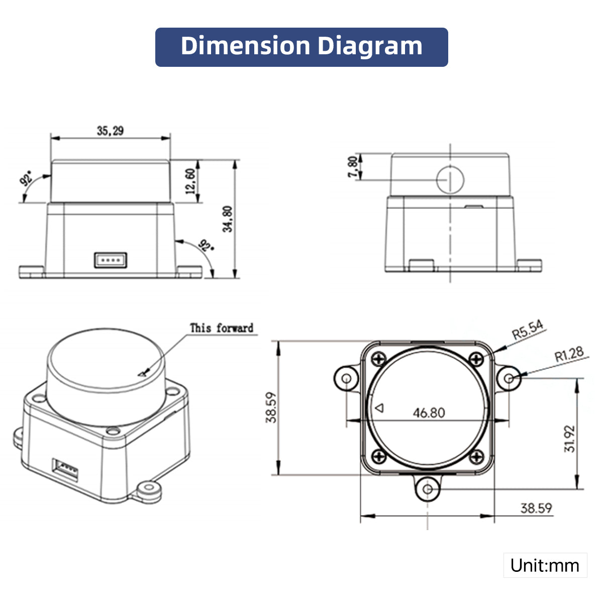 LD19 D300 Lidar Developer Kit 360 Degrees DTOF Laser Scanner Support ROS1 ROS2 Raspberry Pi Jetson Nano